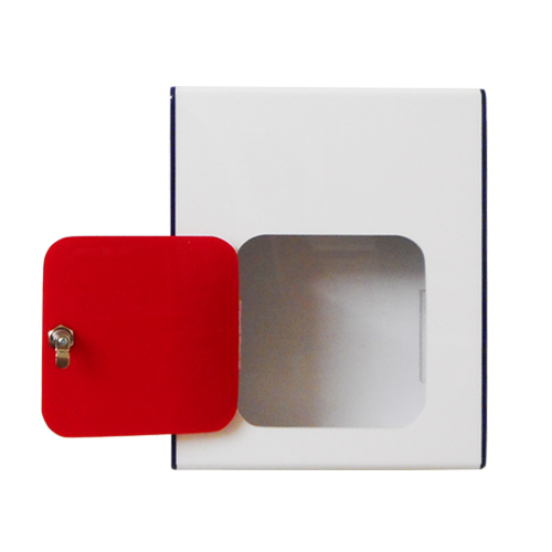 red white and blue suggestion box